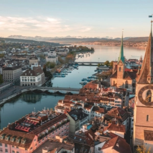 Swiss city postcard tour